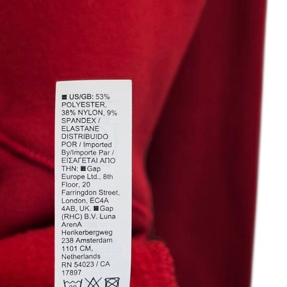 Athleta Womens Polartec Funnel Neck Pullover Small Red Activewear Outdoor Nylon - Picture 10 of 11